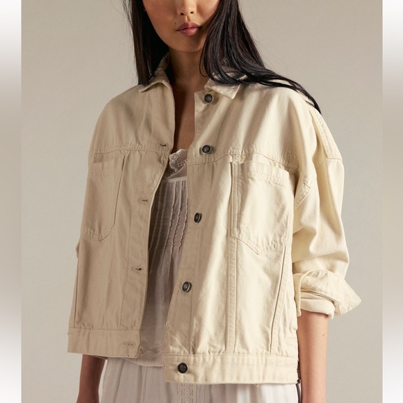 Free People Opal swing denim jacket sz medium - Picture 1 of 8